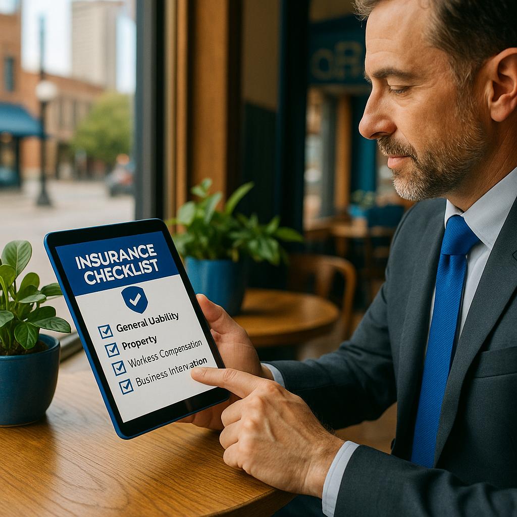 Fort Wayne business owner reviewing commercial insurance coverage