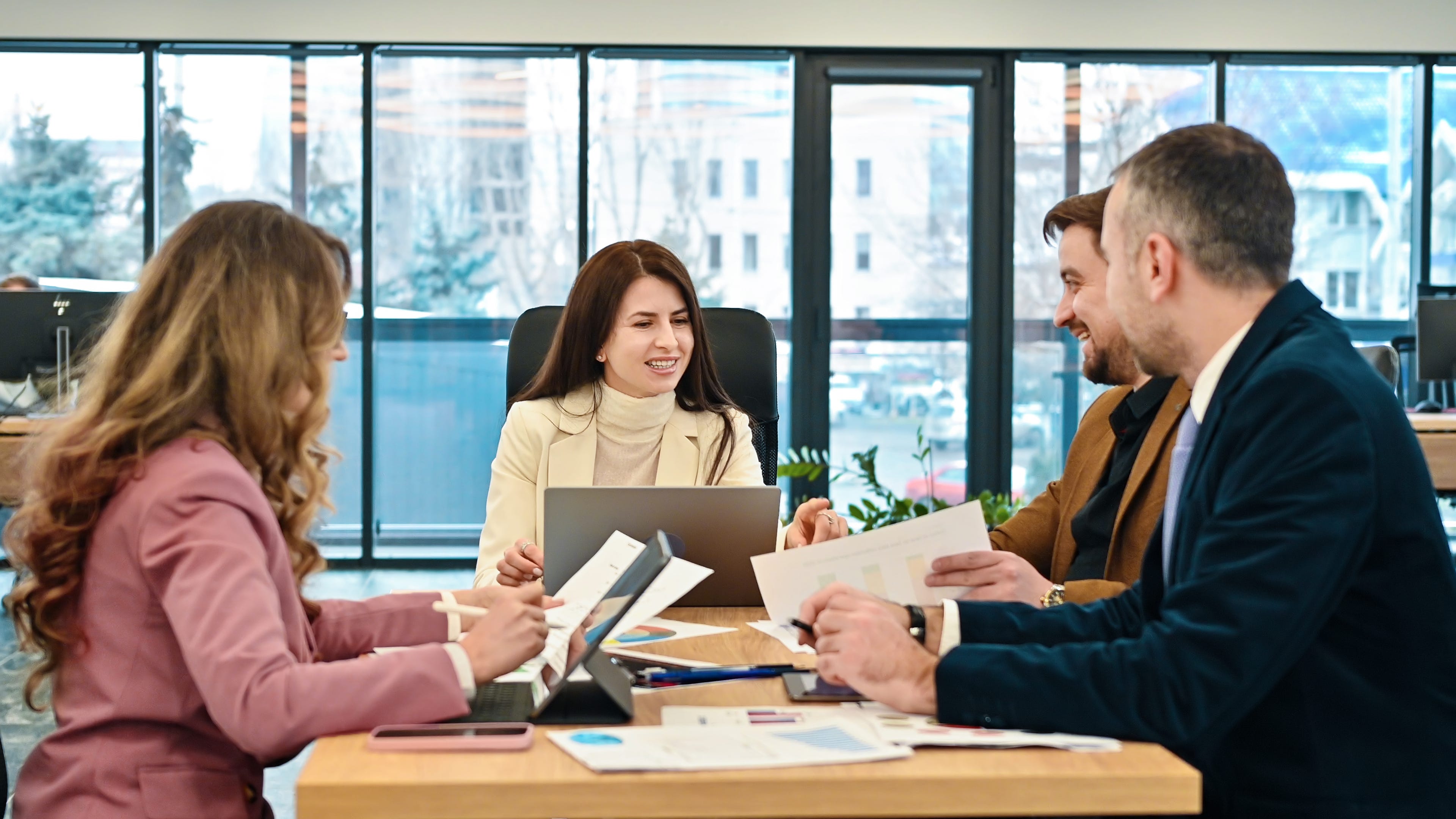 Small business owner reviewing general liability insurance coverage